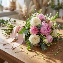 Produkt Zielone szpilki florystyczne z perłową główką, uniwersalne zastosowanie, Ø4mm, 40mm, 150 sztuk