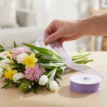 Produkt Wstążka szyfonowa z organzy Wstążka z organzy fioletowa 25mm 20m