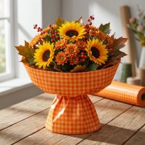 Produkt Papier mankietowy 25cm 100m Pomarańczowy w kratkę