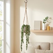 Produkt Sztuczne sukulenty wiszące rozchodnik wąż w doniczce ceramicznej 40cm