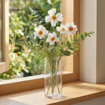 Produkt Kwiaty sztuczne Cosmea białe kwiaty jedwabne W51cm 3 szt
