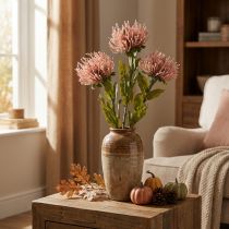 Produkt Poduszka z kwiatami jesiennymi sztuczna Protea Rosa Leucospermum 73cm 3szt