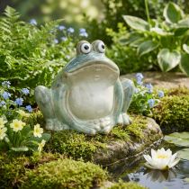Produkt Ceramiczna figurka dekoracyjna żaby, szczegółowy wzór, uroczy pomysł na prezent, 13 cm