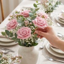 Produkt Róże woskowe Róże dekoracyjne woskowe różowe Ø8cm 12 szt