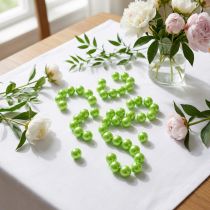 Produkt Koraliki dekoracyjne zielone jabłko Ø8mm 250 szt