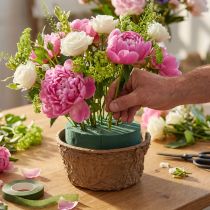 Produkt Mokra pianka florystyczna z miseczką na kwiaty W10cm Ø16cm 2 szt