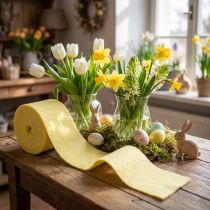 Produkt Wstążka filcowa jasnożółta 15cm 5m