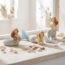 Produkt Figurka dekoracyjna syrenka niebieska 6cm - 9,5cm 3szt.