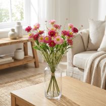 Produkt Rhodanthe Rosa - Różowe kwiaty jedwabne Sztuczna roślina Bukiet kwiatów nieśmiertelnych Dekoracyjne kwiaty 46 cm
