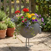 Produkt Doniczka kurczak metalowy ptak cynk metalowa dekoracja 51×16×37cm