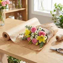 Produkt Papier o strukturze plastra miodu, naturalny brązowy papier do pakowania W50,5cm D2500cm