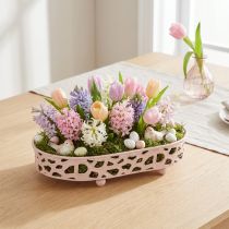 Produkt Miska dekoracyjna Miska owalna z nóżkami dekoracja stołu różowa 30×18cm