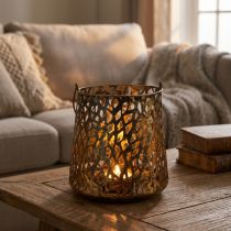 Produkt Deco lampion dekoracja stołu świecznik na tealighty złoty antyk 14,5cm