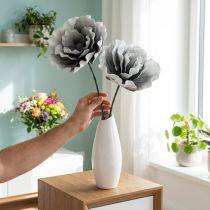Produkt Kwiaty Piankowe Duże Sztuczne Kwiaty Piankowe Szare 85cm 2szt