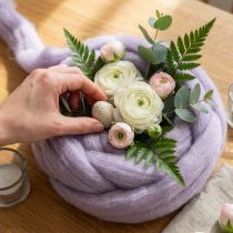 Produkt Sznurek wełniany, jasnofioletowa wstążka wełniana, 10m wełna dekoracyjna do florystyki i rękodzieła