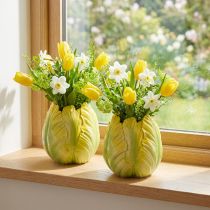Produkt Wazon na kwiaty z efektownym motywem tulipana. Idealny do dekoracji salonu. 16 cm, 2 sztuki.