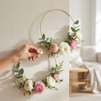 Produkt Pierścionek metalowy pierścionek dekoracyjny Scandi pierścionek ozdobny pętelka złoty Ø 25,5cm 6 szt