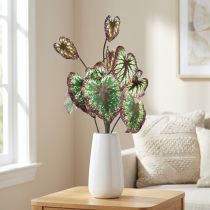 Produkt Begonia Sztuczne Rośliny Liść Begonie Zielony Fioletowy 62cm