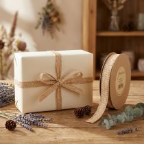 Produkt Wstążka prezentowa pleciona wstążka papierowa naturalna 20mm 10m