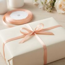 Produkt Wstążka satynowa łosoś wstążka prezentowa podwójna wstążka satynowa 6mm 50m