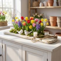 Produkt Drewniana taca, taca ze sznurkiem, naturalne drewno myte na biało, shabby chic dł.60cm