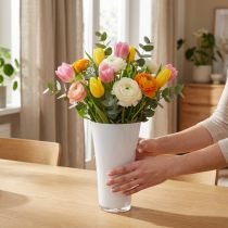 Produkt Wazon „Fizzy” Ø16cm W27cm biały, 1 szt