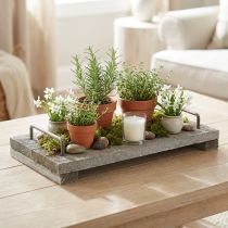 Produkt Drewniana taca, shabby chic, dekoracyjna taca z nóżkami, dekoracja stołu 30cm