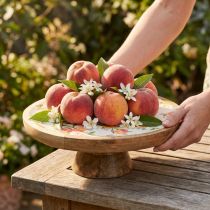 Produkt Talerz dekoracyjny z motywem brzoskwiniowego drewna mango Ø26cm W9,5cm