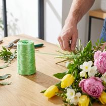 Produkt Wiązanie rafia zielona jasnozielona sztuczna rafia kwiatowa rafia W5mm L800m