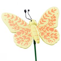 Produkt Wiosenna dekoracja kwiatowa korki drewniane ozdobne motylki 24,5cm 16szt