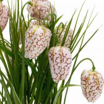 Produkt Sztuczny kwiat doniczkowy w szachownicę, fritillaria z wiosennego kwiatu, kwiat jedwabiu czerwony biały