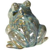 Produkt Figurka żaby, letnia dekoracja z ceramiki do domu i na balkon, 12 cm