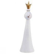 Produkt Żaba Książę Dekoracyjna Żaba Figura Dekoracyjna Białe Złoto W30,5cm