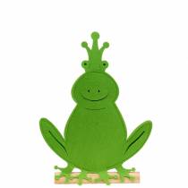 Produkt Frog King Felt Wood Green 20cm x 27,5cm Letnia dekoracja