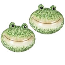 Produkt Dekoracyjna figurka żaby do zabawnej dekoracji domu i ogrodu, zielona, 11 cm, 2 sztuki