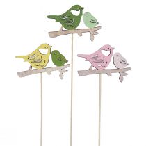 Produkt Wiosenna ozdoba kwiatowa wtyczka drewniana ozdoba ptak 7×10cm 12 szt
