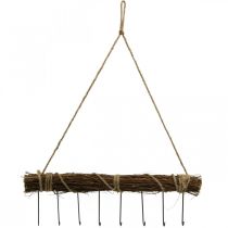Dekoracja ścienna do szatni wieszak na płaszcze drążek drewniany pakiet 52cm