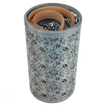 Produkt Latarnia ogrodowa Metalowy uchwyt do latarni, szary, wys. 30,5/25 cm, zestaw 2 szt