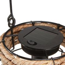 Produkt Lampa ogrodowa Solarna Metalowa Czarna Naturalna Ø18cm W29cm