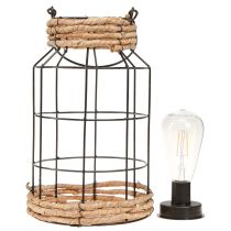 Produkt Lampa ogrodowa Solarna Metalowa Czarna Naturalna Ø18cm W29cm