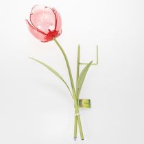 Produkt Szklany palik ogrodowy Tulip – piękna dekoracja do ogrodu i balkonu, 94 cm