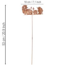 Produkt Ozdoba ogrodowa w kształcie jeża z rdzy na lato i jesień 53 cm