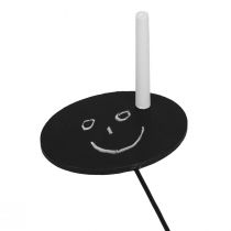 Produkt Podkładki do łóżek Podkładki ogrodowe Tabliczki drewniane owalne, czarne, wys. 17,5 cm, opakowanie 12 sztuk