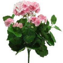 Produkt Sztuczny kwiat geranium Różowy krzew geranium sztuczny 7 kwiatów W38cm