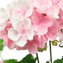Produkt Sztuczny kwiat geranium Różowy krzew geranium sztuczny 7 kwiatów W38cm