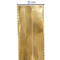 Produkt Złota wstążka prezentowa z drucianym brzegiem, szerokość 25 mm, długość 25 m
