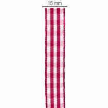 Produkt Wstążka prezentowa w kratkę czerwoną 15mm 20m