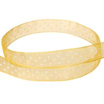 Produkt Wstążka prezentowa w groszki, idealne wykończenie opakowań i pudełek prezentowych, szerokość 1,5 cm, długość 20 m