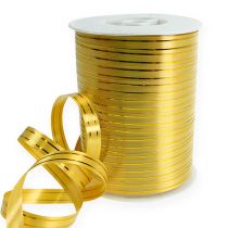 Wstążka dzielona 2 złote paski na złocie 10mm 250m