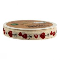 Produkt Wstążka prezentowa serca dekoracyjna wstążka bawełniana 15mm 20m
